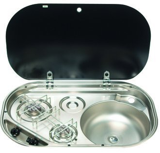 The stylish SMEV MO8322RM - 2 Burner Hob/cooker and Sink