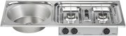 Grill right hand and sink 2 burner spinflo hob