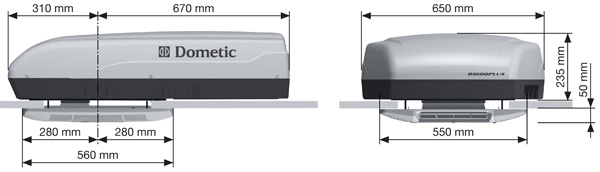 Dometic b1600plus air conditioner units