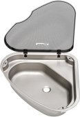 Triangular caravan and motorhome sink