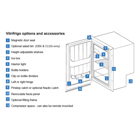 Vitrifrigo C39 compressor caravan fridge options
