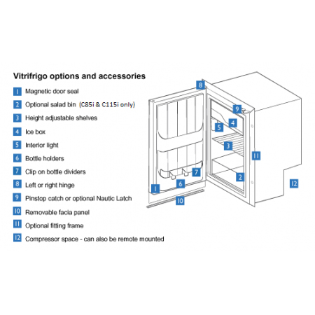 Vitrifrigo C60i specifications