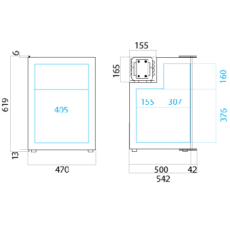 C90i fridge dimensions