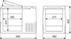 Waeco CF032UP coolbox dimensions