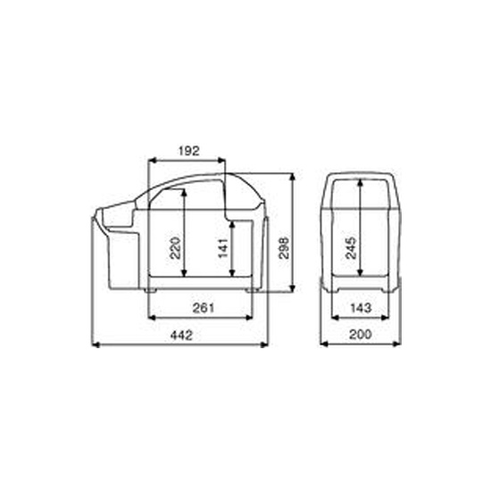 Tropicool tb08 Waeco Dometic dimensions